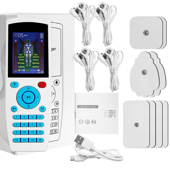 20 Intensity Electrical Pulse Soft Electric Pulse Muscle Relax 16 Modes Gentle Pulse Massager Full Body Relax Tension Release